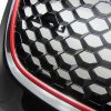 Μάσκα Για Vw Golf V (5) 03-08 / Jetta 05-11 GTI Look Κυψελωτή Με Κόκκινο Σιρίτι 1 Τεμάχιο - Image 3