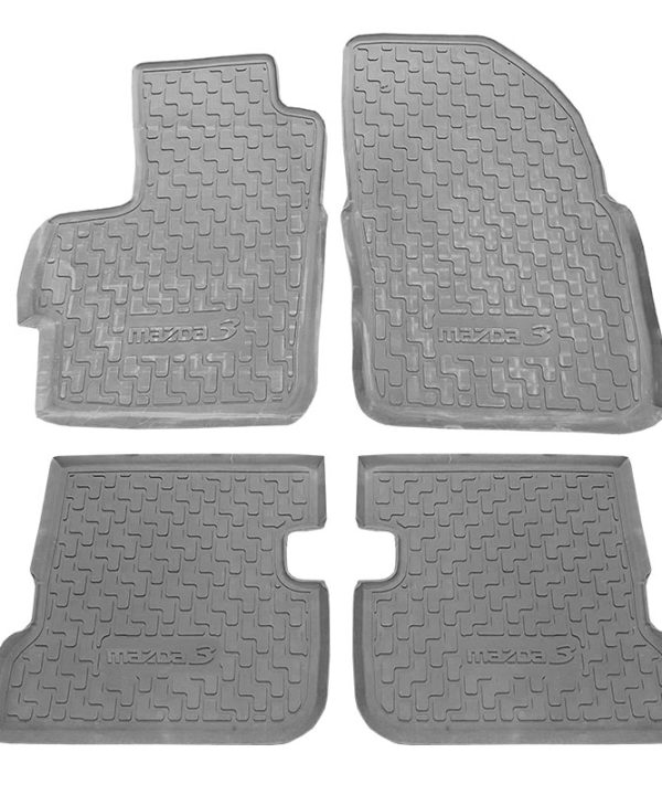 Kimpiris - Πατάκια Σκαφάκια 3D Από Λάστιχο Για Mazda 3 03-09 "Star Diamond" 4 Τεμάχια Γκρι