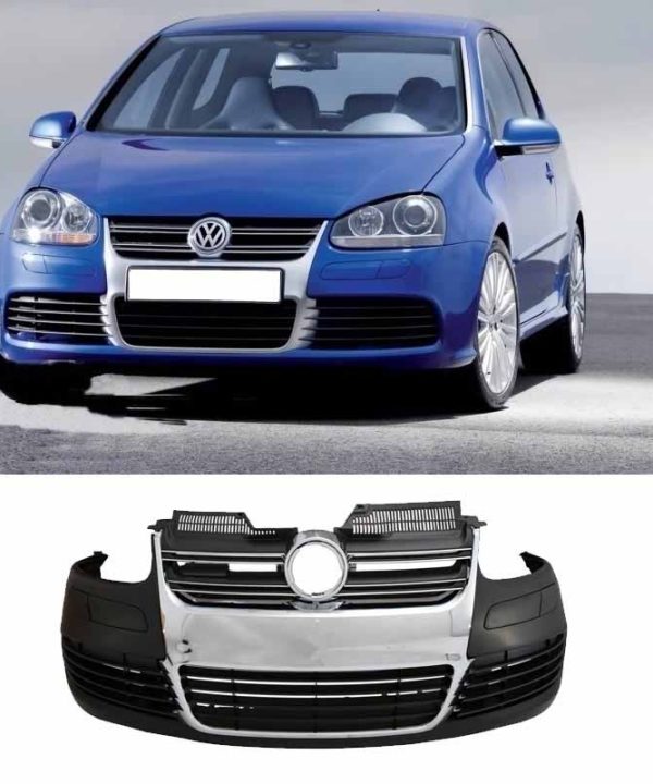Kimpiris - Μπροστινός Προφυλακτήρας Για VW Golf V (5) 03-08 / Jetta 05-10 R32 Look Με Μάσκα Χρωμίου