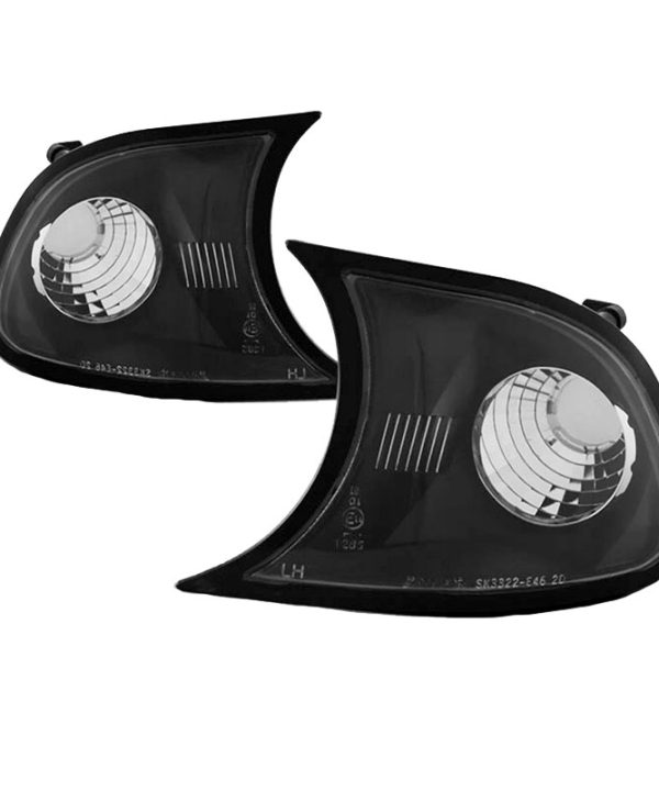 Kimpiris - Μπροστινά Φλας Για Bmw 3 E46 Coupe/Cabrio 01-03 Βιδωτά Μαύρα 2 Τεμάχια Sonar