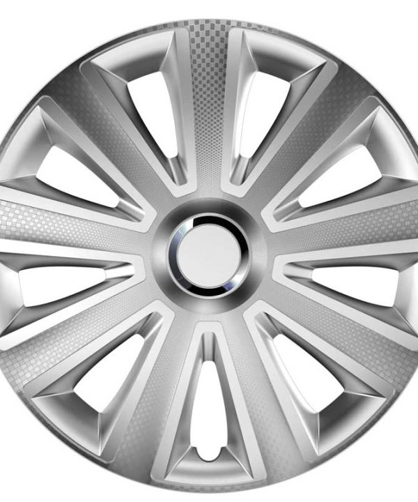 Kimpiris - Τάσια Τροχών Αυτοκινήτου 15" Aviator 104295 Carbon RC Ασημί CBX 4 Τεμάχια