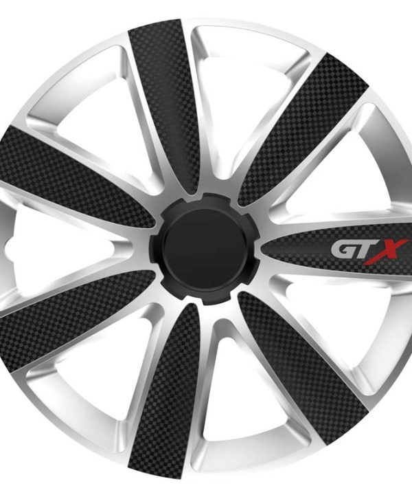 Kimpiris - Τάσια Τροχών Αυτοκινήτου 13" GTX 102772 Carbon Μαύρο & Ασημί CBX 4 Τεμάχια