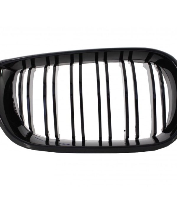 Alternative view of Καρδιές Μάσκας Για Bmw 3 E46 02-05 Sedan/Touring  M4 Look Με Διπλή Γρίλια Μαύρο Γυαλιστερό 2 Τεμάχια