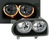 Μπροστινά Φανάρια Set Για Vw Golf 3 92-98 Angel Eyes Μαύρα H7/H7 Depo - Image 2