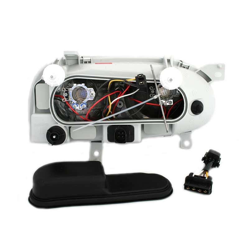 Μπροστινά Φανάρια Set Για Vw Golf 3 92-98 Angel Eyes Μαύρα H7/H7 Depo - Image 3