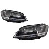 Μπροστινά Φανάρια Set Για Vw Golf VII (7) 12-17 U-Type DRL & Led Φλας Dynamic GTI R-Line Look Μαύρα H7/H7 Με Μοτέρ Carner - Image 2