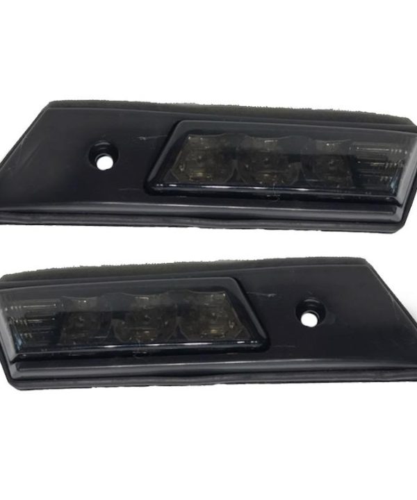 Kimpiris - Πλαϊνά Φλας Φτερού Για Bmw 3 E36 90-96 / 3 E30 / 5 E34 88-95 / 7 E32 86-94 Βιδωτό Led Black/Smoke 2 Τεμάχια