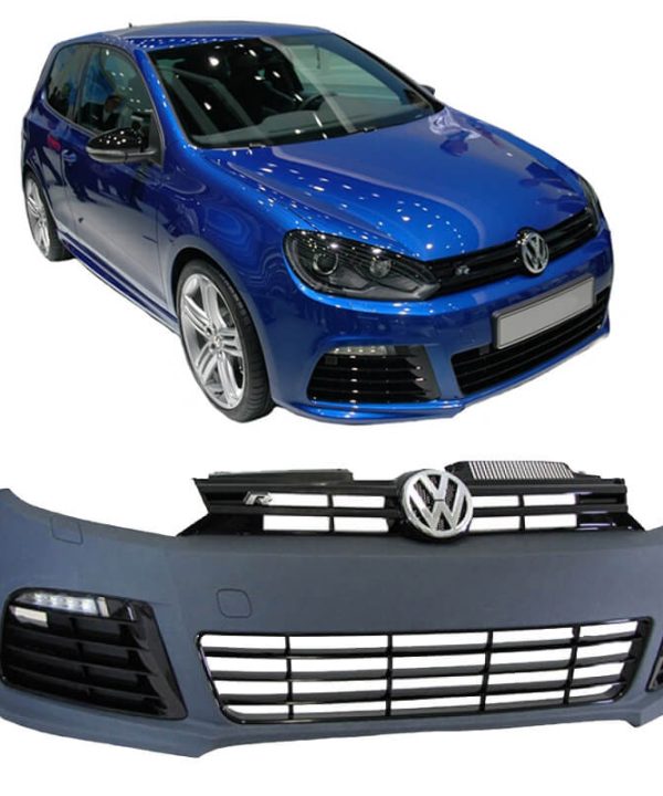 Kimpiris - Μπροστινός Προφυλακτήρας Για VW Golf VI (6) 08-11 R20 Look Με DRL