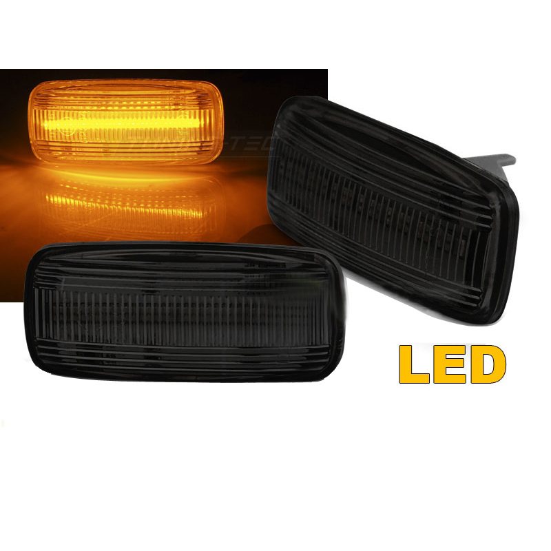 Kimpiris - Πλαϊνά Φλας Φτερού Για Audi A3 8L 00-03 / A4 B5 99-01 / A6 C5 97-04 / TT 8N 99-06 Led Smoke 2 Τεμάχια