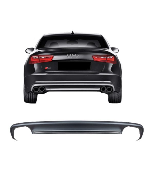 Kimpiris - Diffuser Πίσω Προφυλακτήρα Για Audi A6 C7 Pre-Facelift 11-14 Sedan / Avant S6 Από Abs Πλαστικό 1 Τεμάχιο