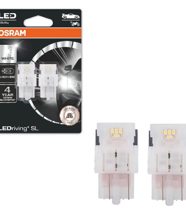 Kimpiris - Λάμπες Led T20 W21/5W / 7443 W3X16Q Διπολικές 2.7watt 12volt Λευκές 6000k Osram 7515DWP-02B 2 Τεμάχια