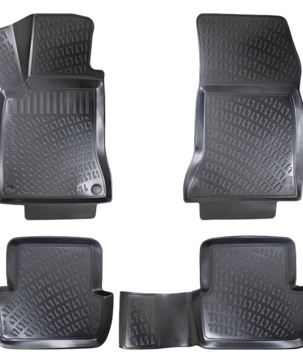 Kimpiris - Πατάκια Σκαφάκια 3D Από Λάστιχο TPE Για Mercedes W176/W177/Β-CLΑSS W246/CLΑ/GLA Rizline 4 Τεμάχια Μαύρα