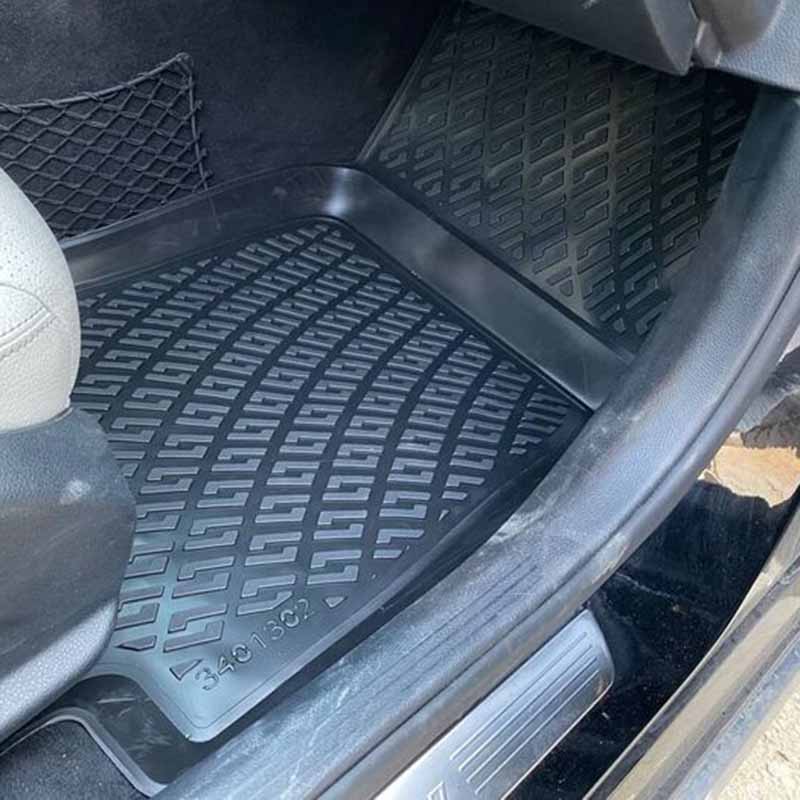 Πατάκια Σκαφάκια 3D Από Λάστιχο TPE Για Mercedes C-Class W205 2014-2020 Rizline 4 Τεμάχια Μαύρα - Image 3