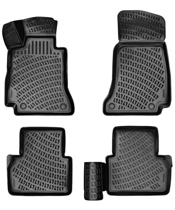 Kimpiris - Πατάκια Σκαφάκια 3D Από Λάστιχο TPE Για Mercedes E-Class W213 2016- Rizline 4 Τεμάχια Μαύρα