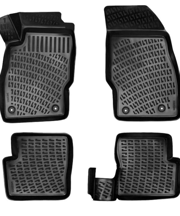 Kimpiris - Πατάκια Σκαφάκια 3D Από Λάστιχο TPE Για Opel Corsa D / Opel Corsa Ε Rizline 4 Τεμάχια Μαύρα