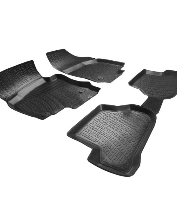 Kimpiris - Πατάκια Σκαφάκια 3D Από Λάστιχο TPE Για VW Golf 4 ΙV/Bora/ Beetle/Skoda Octavia 4/Seat Leon 1Μ/Toledo Rizline 4 Τεμάχια Μαύρα