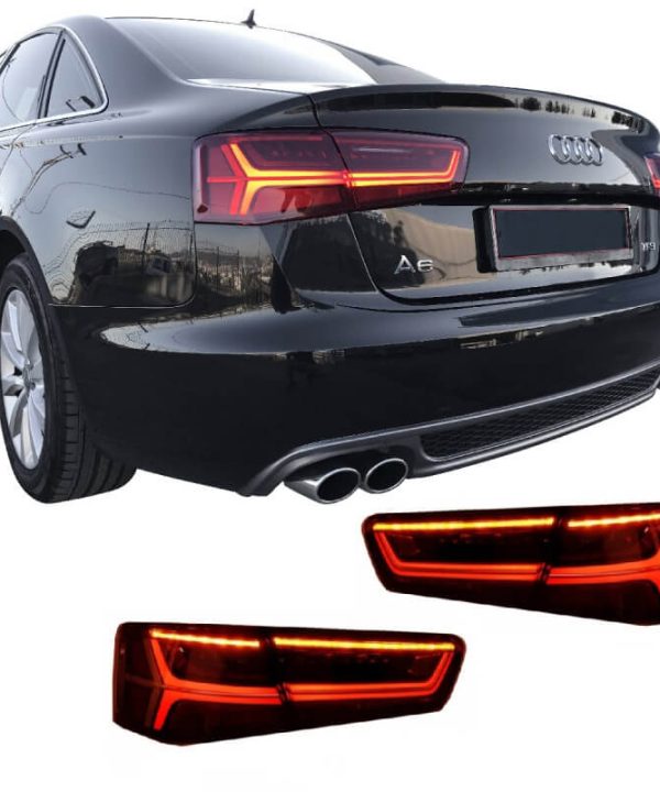 Kimpiris - Πισινά Φανάρια Set Για Audi A6 C7 11-15 Led Bar Dynamic Κόκκινο/Crystal Eagle Eyes