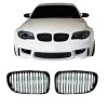 Kimpiris - Καρδιές Μάσκας Για Bmw 1 E81 / E82 / E87 / E88 07-11 M4 Look Με Διπλή Γρίλια Μαύρο Γυαλιστερό 2 Τεμάχια