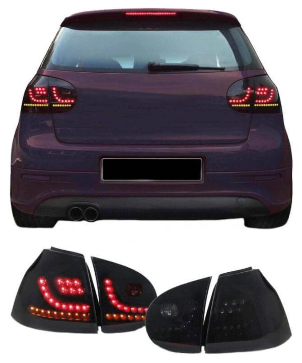 Kimpiris - Πισινά Φανάρια Set Για Vw Golf V (5) 03-08 Led Dynamic Urban Style Μαύρα Winjet