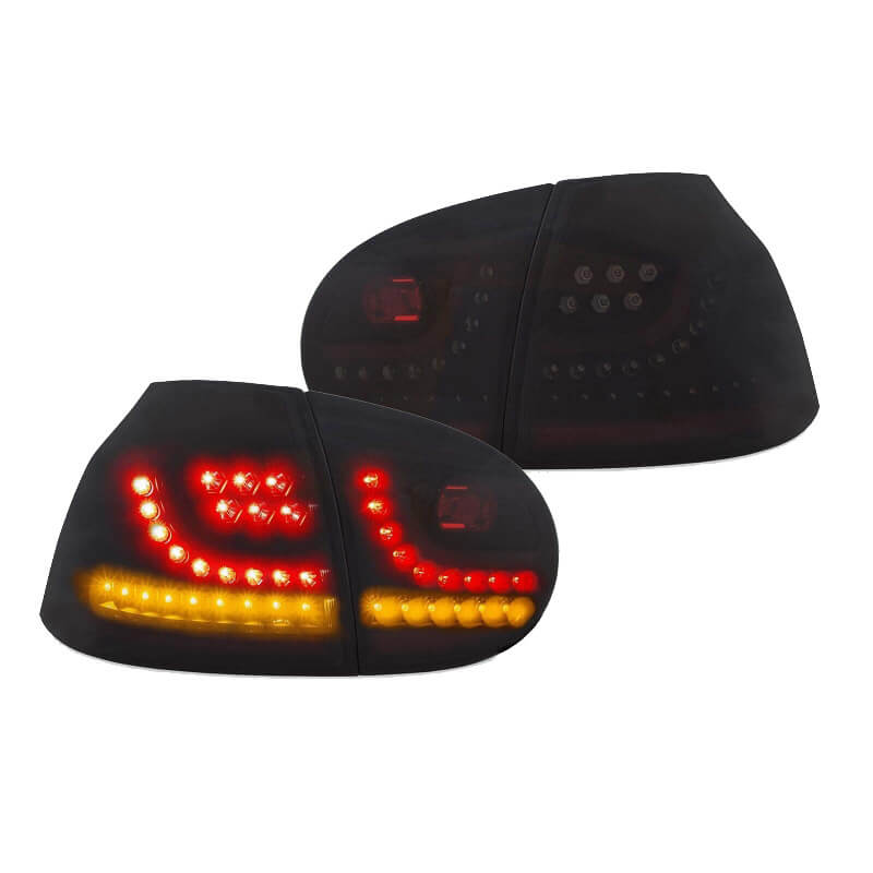Πισινά Φανάρια Set Για Vw Golf V (5) 03-08 Led Dynamic Urban Style Μαύρα Winjet - Image 2