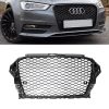Kimpiris - Μάσκα Για Audi A3 8V 12-16 RS3 Look Κυψελωτή Γυαλιστερό Μαύρο 1 Τεμάχιο