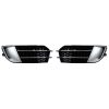 Δίχτυ Προφυλακτήρα Εμπρός Πλαινό Για Audi A1 8X 2010-2014 RS1 Look Γυαλιστερό Μαύρο / Ασημί Αριστερό & Δεξί 2 Τεμάχια - Image 2