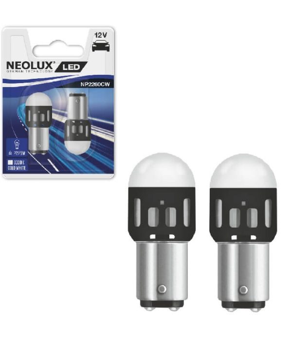 Kimpiris - Λάμπες Led P21/5W Διπολικές BAY15D 12volt 1.2 watt Λευκές Neolux By Osram NP2260CW-02B 2 Τεμάχια