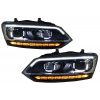 Kimpiris - Μπροστινά Φανάρια Set Για Vw Polo 6R/6C 09-17 DRL Passat Matrix Look & Dynamic Φλας Full Led Με Μοτέρ Carner