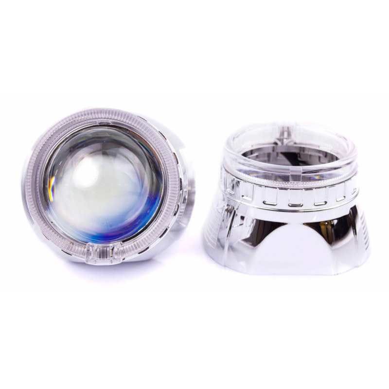 Kimpiris - Καπάκια Για Προτζέκτορες 2.5" Mini AE Με Led Angel Eyes Χρώμιο Retrofitlab 2 Τεμάχια