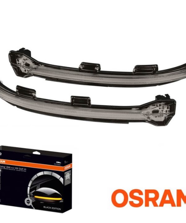 Kimpiris - Φλας Καθρέπτη Για Vw Golf 7 VII 2012-2016 / 7.5 FL 2017+ / Touran II 2015+ Osram Dynamic Led Μαύρο 2 Τεμάχια
