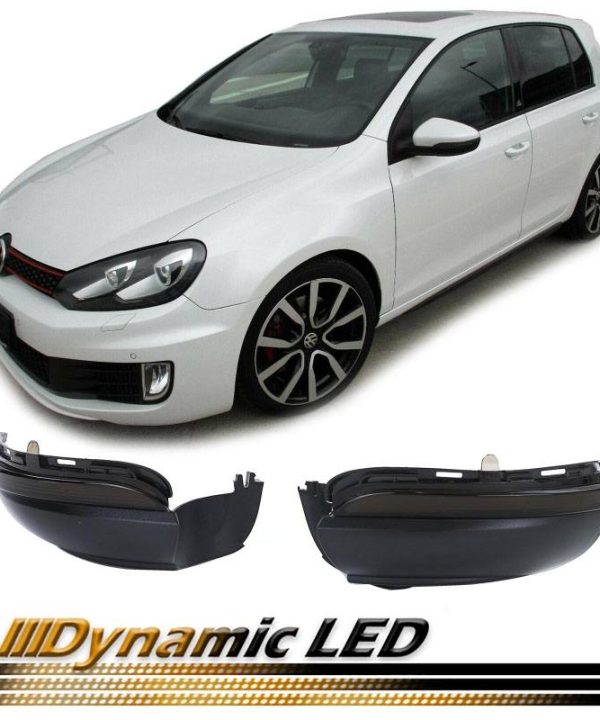Kimpiris - Φλας Καθρέπτη Για Vw Golf 6 VI 08-12 / Touran 10-15 Dynamic Led Canbus Φιμέ 2 Τεμάχια