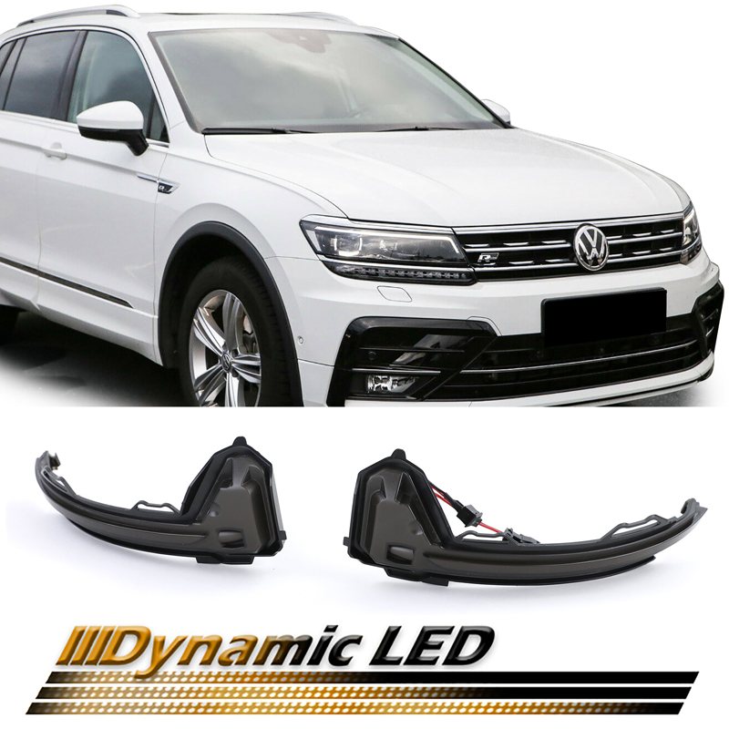Kimpiris - Φλας Καθρέπτη Για Vw Tiguan MK2 AD1 2016+ Dynamic Led Canbus Μαύρο 2 Τεμάχια