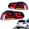Kimpiris - Πισινά Φανάρια Set Για Vw Golf VI (6) 08-12 Full Led GTI R20 Look Κόκκινο/Φιμέ VLand