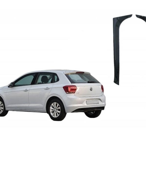 Kimpiris - Αεροτομές Πρόσθετα Δεξιά Αριστερά Για VW Polo AW 18+ Μαύρο Γυαλιστερό Πλαστικό Standard Έκδοση 2 Τεμάχια