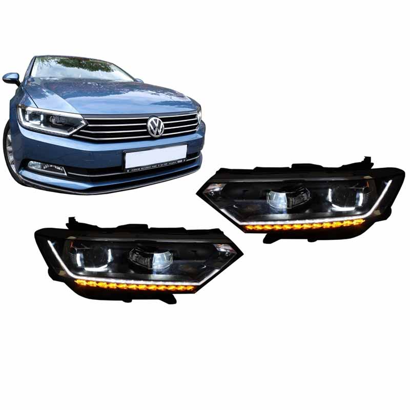 Kimpiris - Μπροστινά Φανάρια Set Για Vw Passat B8 15+ DRL Led Matrix & Led Signal Dynamic R-Line Look Full Led Με Μοτέρ Carner