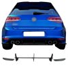 Kimpiris - Diffuser Πίσω Προφυλακτήρα Για VW Golf VII (7) 13-17 Για R Έκδοση Mat Black 3 Bars & 2 Side Splitters Από Πλαστικό 3 Τεμάχια