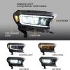 Μπροστινά Φανάρια Set Για Ford Ranger 15-20 DRL Dynamic Μαύρα Full Led Με Μοτέρ VLand - Image 2