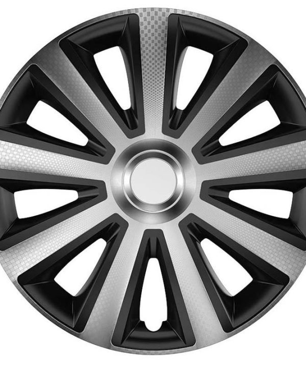 Kimpiris - Τάσια Τροχών Αυτοκινήτου 14" Aviator 104042 Carbon Ασημί-Mαύρο SB CBX 4 Τεμάχια