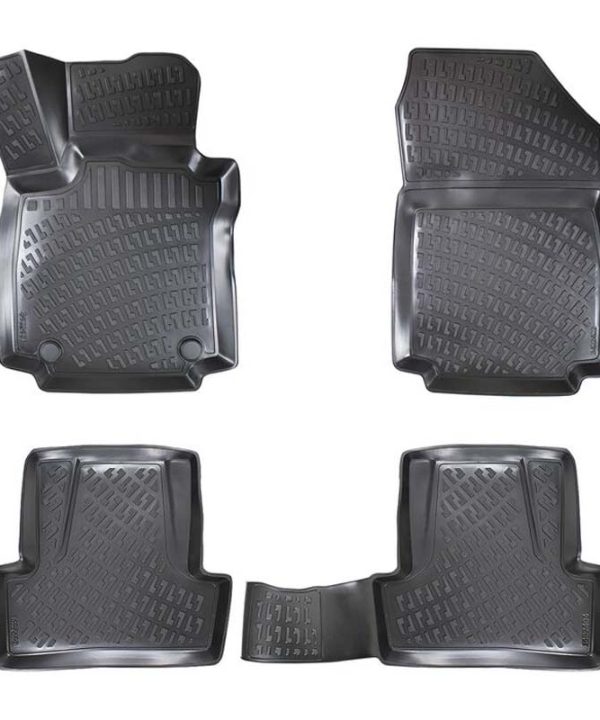 Kimpiris - Πατάκια Σκαφάκια 3D Από Λάστιχο TPE Για Renault Clio 4 12-19 Rizline 4 Τεμάχια Μαύρα