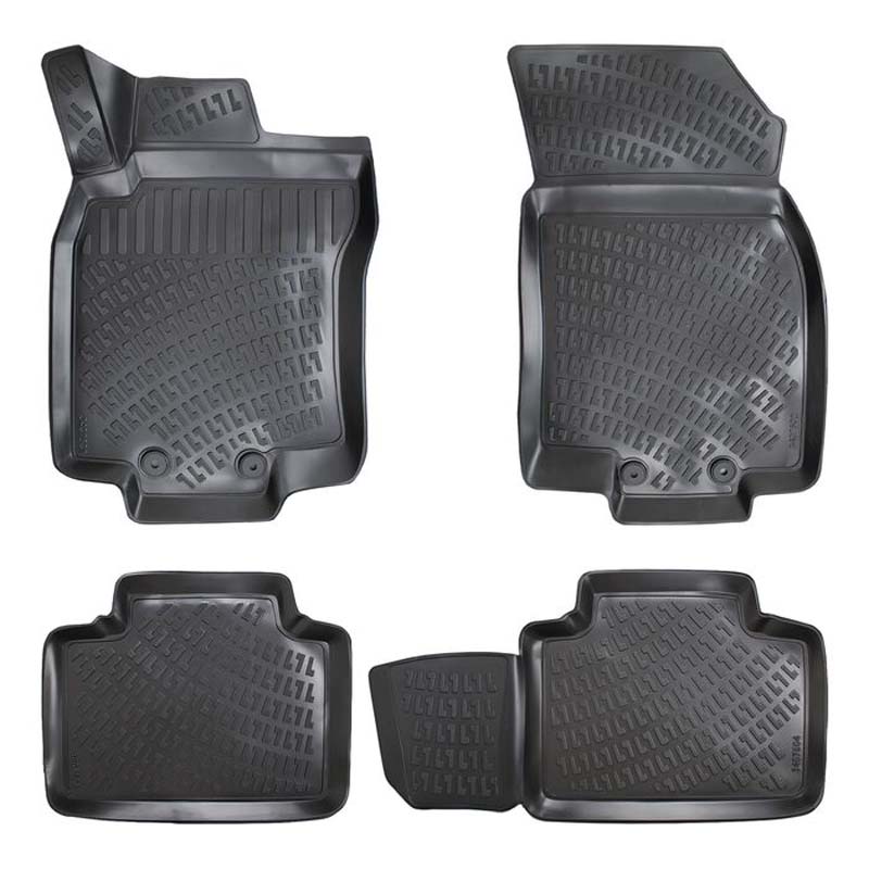 Kimpiris - Πατάκια Σκαφάκια 3D Από Λάστιχο TPE Για Renault Koleos 16+ Rizline 4 Τεμάχια Μαύρα