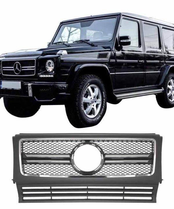 Kimpiris - Μάσκα Για Mercedes-Benz G-Class W461 W463 90-15 Amg G55/G65 Look Μαύρο/ Χρώμιο 1 Τεμάχιο