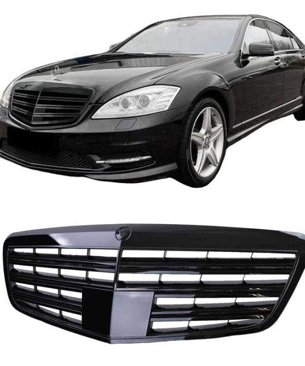 Kimpiris - Μάσκα Για Mercedes-Benz S-Class W221 09-13 S63 S65 Amg Look Γυαλιστερό Μαύρο 1 Τεμάχιο