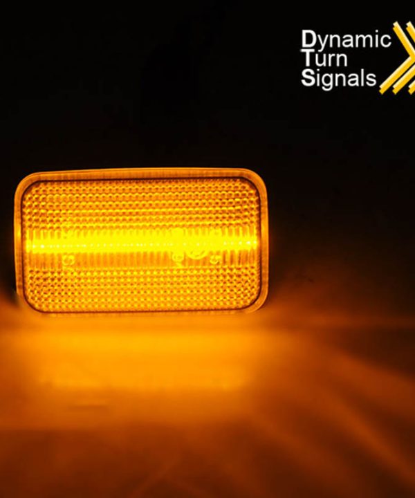 Alternative view of Πλαϊνά Φλας Φτερού Για VW Golf 1 / 2 74-91 / Jetta 84-91 / Corrado 88-95 Led Dynamic Λευκά 2 Τεμάχια