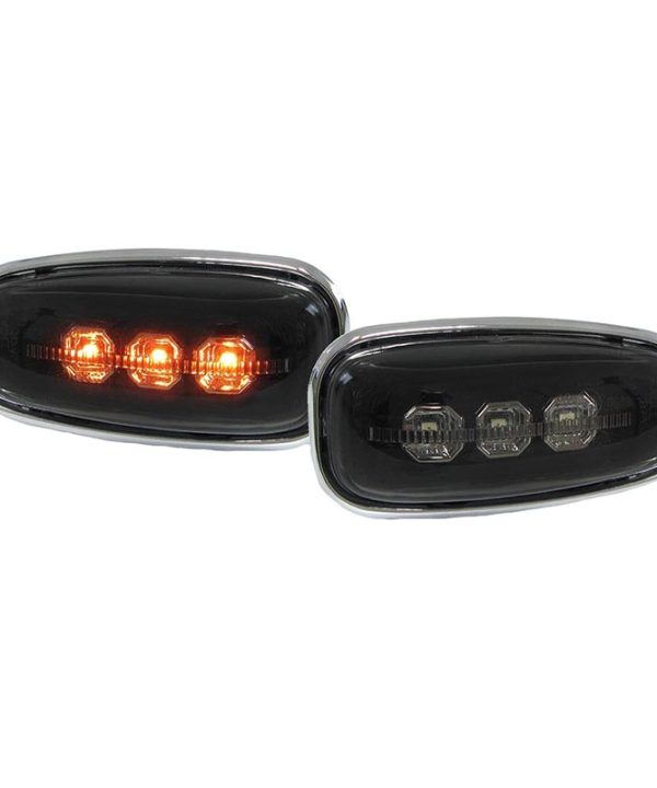 Alternative view of Πλαϊνά Φλας Φτερού Για Mercedes-Benz C W202 96-01 / CLK W208 97-02 / E W124 93-95 / W210 95-03 / SLK R170 96-04 / Vito W638 96-03 / Sprinter W901-W905 95-06 /  VW LT 98-06 Led Φιμέ 2 Τεμάχια