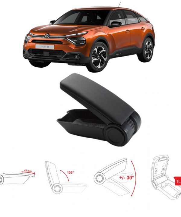 Kimpiris - Κονσόλα Χειροφρένου Τεμπέλης Armster OE1 Για Citroen C4 Spacetourer 2019+ Χωρίς Εργοστασιακό Τεμπέλη Μαύρο Χρώμα