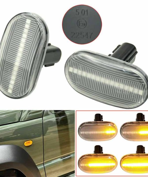 Kimpiris - Πλαϊνά Φλας Φτερού Για Suzuki Jimny JB64W 2018+ Led Dynamic Άσπρα 2 Τεμάχια
