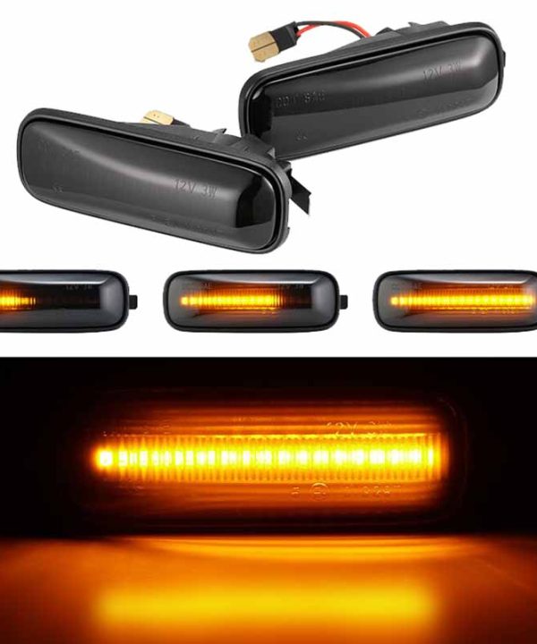 Kimpiris - Πλαϊνά Φλας Φτερού Για Honda Civic 95-01 / Prelude 92-97 Led Dynamic Φιμέ 2 Τεμάχια