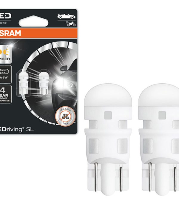 Kimpiris - Λάμπες Led Για Φλας T10 12volt 1watt Πορτοκαλί Osram 2827DYP-02B 2 Τεμάχια