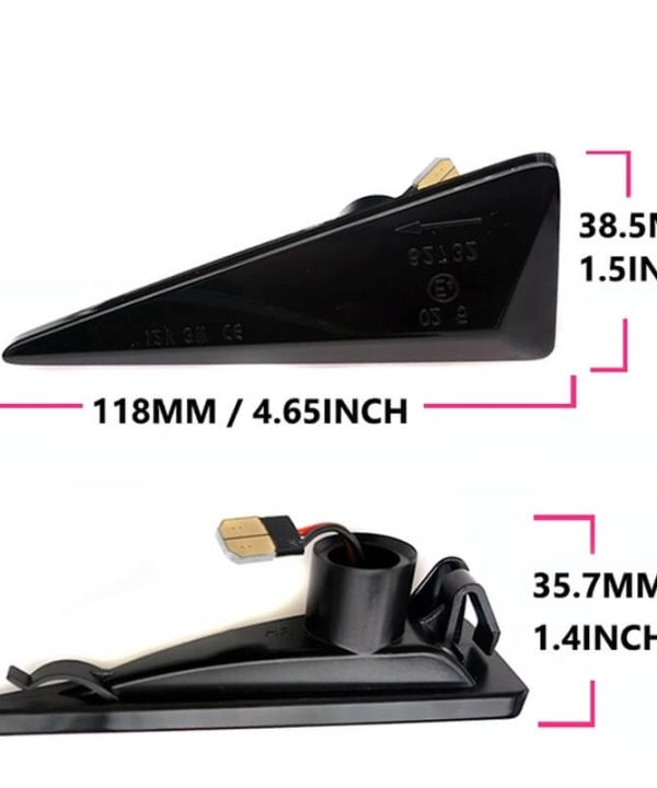 Alternative view of Πλαϊνά Φλας Φτερού Για Dacia Sandero 08-12 Led Dynamic Φιμέ 2 Τεμάχια