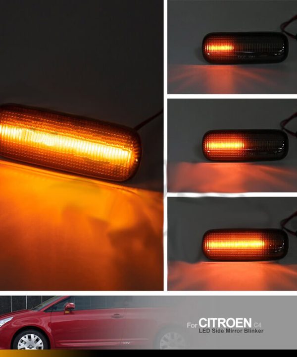 Alternative view of Φλας Καθρέπτη Για Citroen C4 04-11 Dynamic Led Canbus Μαύρο 2 Τεμάχια